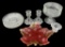 Assorted Glass: Colored Glass Maple Leaf Trinket