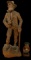 (2) Hand-Carved Wooden Figurines: