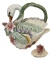 Fitz and Floyd Tulip Swan Tea Pot