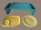 Children’s Plastic lap Tray, (4) Plastic Dinner