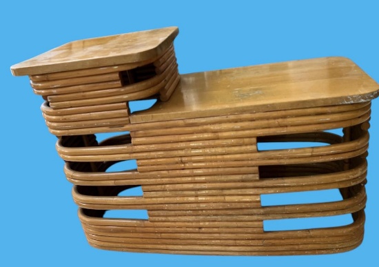 MCM Paul Frankl Pretzel Six Strand Rattan End