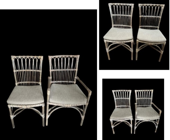 Set of (6) Dining Chairs (some stains)