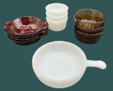 (4) Anchor Hocking Ruby Red Fruit Bowls, (3)