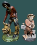 (2) Cowboy Figurines: “Bunkhouse Cowboy