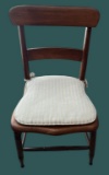 Wooden Chair With Cane Seat and Cushion