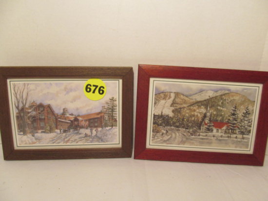2 Framed Watercolors by Sue Quarles: | Proxibid