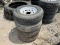 4 USED TRAILER TIRES AND RIMS