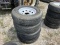 4 USED TRAILER TIRES AND RIMS