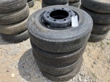 4 USED TRAILER TIRES AND RIMS