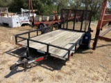 12' TRLR W/FULL BACK RAMP (BLK) BOS
