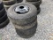 SET OF 4 USED TRAILER TIRES AND RIM