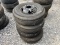 SET OF 4 USED TRAILER TIRES AND RIM