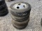SET OF 4 USED TRAILER TIRES AND RIM