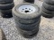 SET OF 4 USED TRAILER TIRES AND RIM