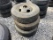 SET OF 4 USED TRAILER TIRES AND RIM