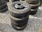 SET OF 4 USED TRAILER TIRES AND RIM