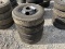 SET OF 4 USED TRAILER TIRES AND RIM