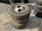 SET OF 4 USED TRAILER TIRES AND RIM