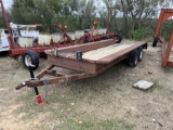 18' TANDEM AXLE RED TRAILER W/BOS