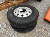 11R/22.5 SEMI RIM&TIRES X2