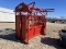 RED CATTLE SQUEEZE CHUTE