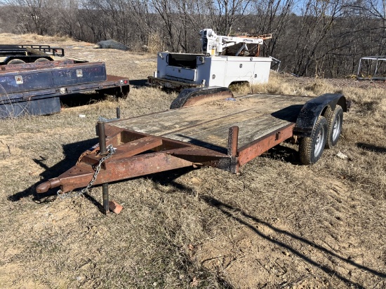 16'RED TNDM AXLE TRLR W/BLLDG HITCH
