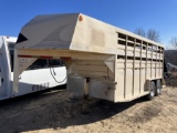 16' GSNCK CATTLE TRLR W/BOS/S#15432