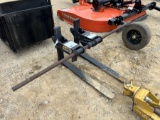 SET OF PALLET FORKS W/ BACK