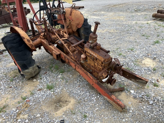 OLD RUSTY RED TRACTOR FRAME,MOTOR