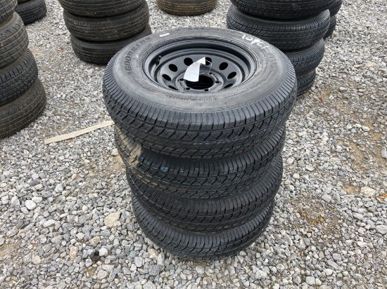 SET OF (4) ST225-75D15 TRALERTIRES
