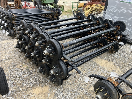 6000LB AXLES 74' SPRING CENTER