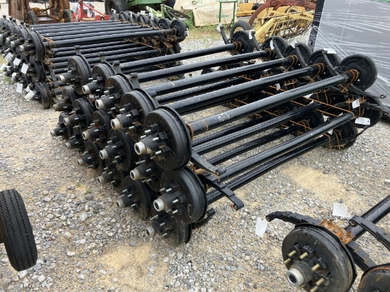 6000LB AXLES 74' SPRING CENTER