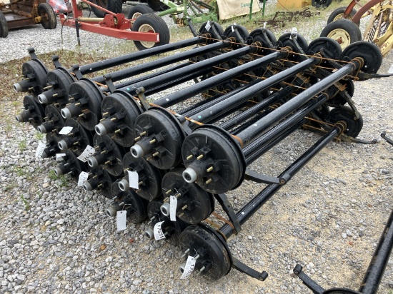 6000LB AXLES 74' SPRING CENTER