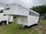 20' GSNK LIVESTOCK TRLR WHT BOS