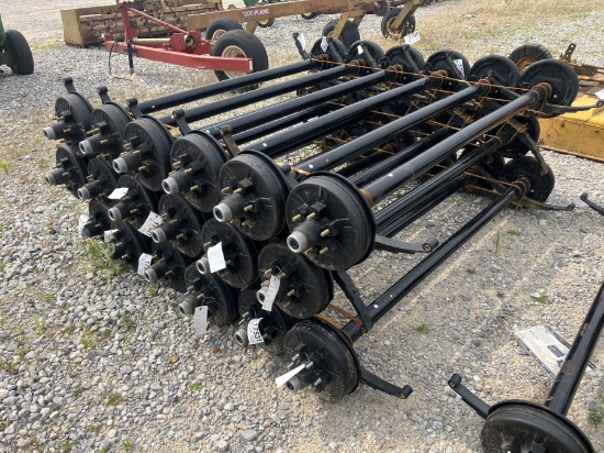 6000LB AXLES 74' SPRING CENTER