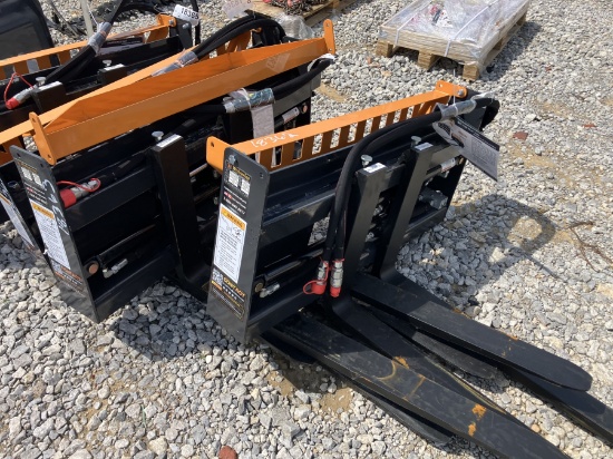 Q/A HYD SET OF PALLET FORKS W/FRAME