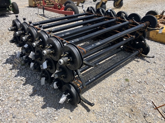 6000LB AXLES 74' SPRING CENTER