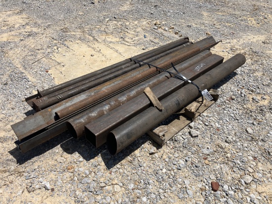 PALLET OF MISC METAL PIPE