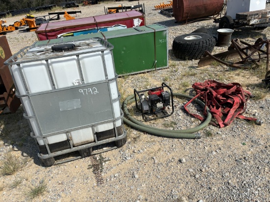 750 GAL WATER TANK w/PREDATOR MOTOR