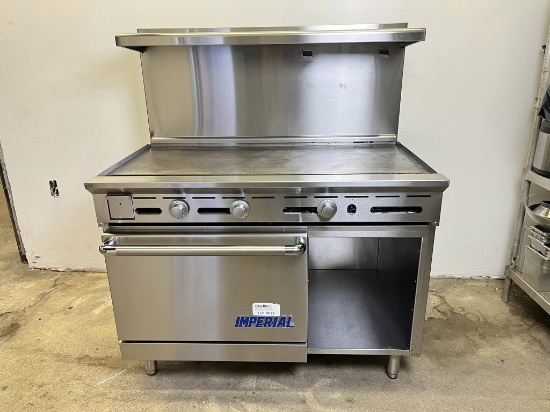 Imperial 48” Gas Griddle w/Oven Below & Storage