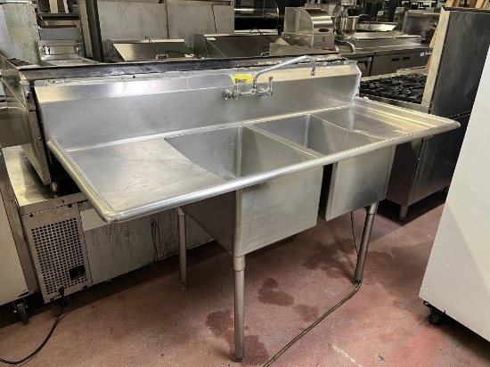 S.S 2 Compartment Sink w/2 Drainboards