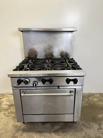 Sunfire 6 Burner Gas Range w/Oven Below