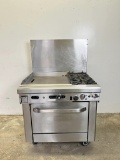 Southbend 24” Griddle w/2 Burner Gas Range w/Oven Below