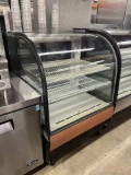 True 36” Curved Glass Refrigerated Bakery Display Case