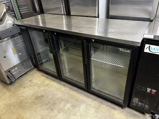True 73” 3 Glass Door Bar Cooler