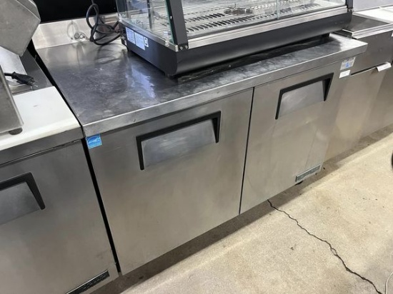 True 48” 2 Door w/Backsplash Worktop Freezer