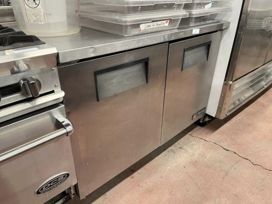 True 48” 2 Door Worktop Freezer
