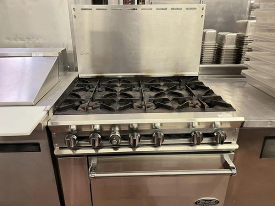 DCS 6 Burner Gas Range w/Oven Below