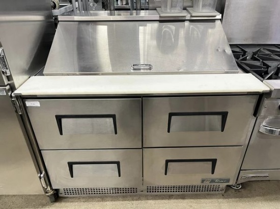 True 48” Megatop Prep Table w/4 Drawers