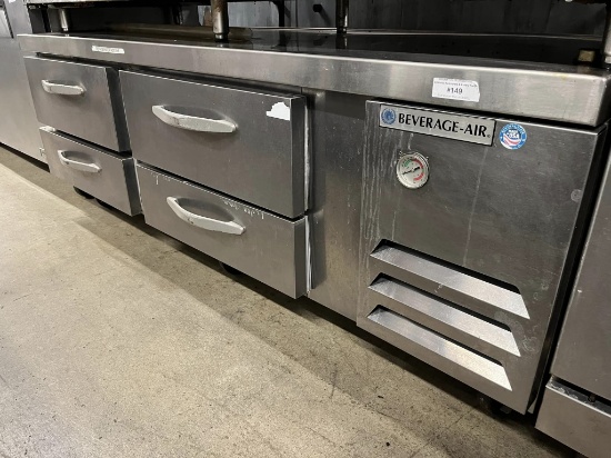 Beverage Air 72” 4 Drawer Refrigerated Chef Base